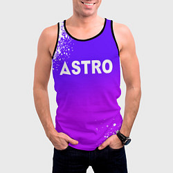 Майка-безрукавка мужская Astro neon background, цвет: 3D-черный — фото 2