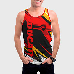 Майка-безрукавка мужская Ducati - red uniform, цвет: 3D-красный — фото 2