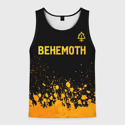 Майка-безрукавка мужская Behemoth - gold gradient: символ сверху, цвет: 3D-черный