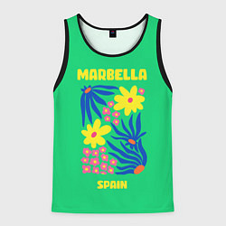 Майка-безрукавка мужская Марбелья - Испания, цвет: 3D-черный