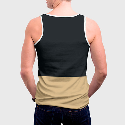 Мужская майка без рукавов Лисичкина маска / 3D-Белый – фото 4