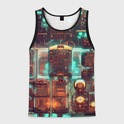 Майка-безрукавка мужская Светящиеся панели, цвет: 3D-черный