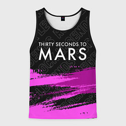 Майка-безрукавка мужская Thirty Seconds to Mars rock legends: символ сверху, цвет: 3D-черный
