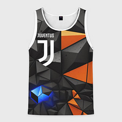 Майка-безрукавка мужская Juventus orange black style, цвет: 3D-белый