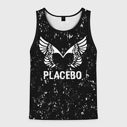 Майка-безрукавка мужская Placebo glitch на темном фоне, цвет: 3D-черный