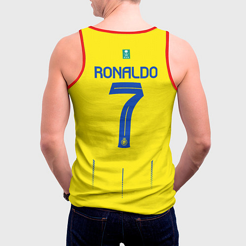 Мужская майка без рукавов Криштиану Роналду Аль Наср форма 2324 домашняя / 3D-Красный – фото 4