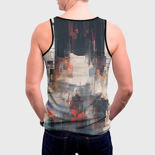 Мужская майка без рукавов Милая девушка в информационном потоке / 3D-Черный – фото 4