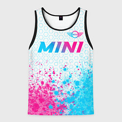 Мужская майка без рукавов Mini neon gradient style: символ сверху