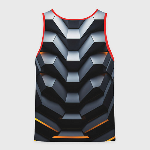 Мужская майка без рукавов Объемная конструкция / 3D-Красный – фото 2