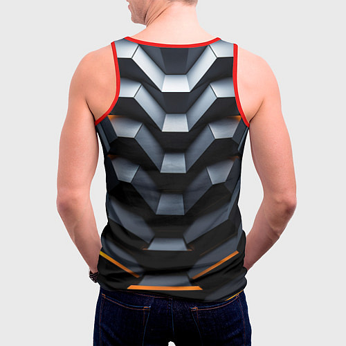 Мужская майка без рукавов CSGO объемная конструкция / 3D-Красный – фото 4