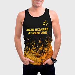 Майка-безрукавка мужская JoJo Bizarre Adventure - gold gradient: символ све, цвет: 3D-черный — фото 2