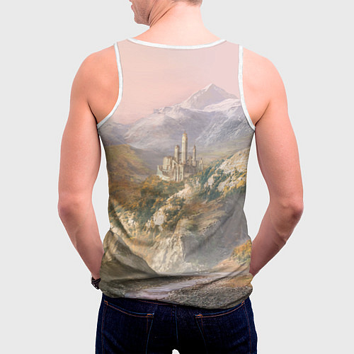 Мужская майка без рукавов Baldurs Gate 3 Castle / 3D-Белый – фото 4