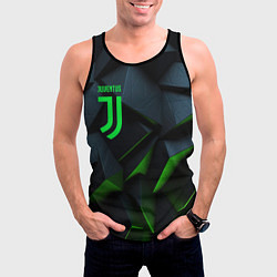 Майка-безрукавка мужская Juventus black green logo, цвет: 3D-черный — фото 2