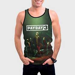 Майка-безрукавка мужская Грабители Payday 3, цвет: 3D-черный — фото 2