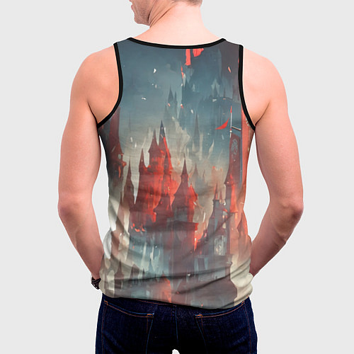 Мужская майка без рукавов Бронированная эльфийка / 3D-Черный – фото 4