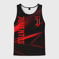 Майка-безрукавка мужская Juventus black red logo, цвет: 3D-черный
