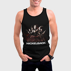 Майка-безрукавка мужская Nickelback brutal, цвет: 3D-черный — фото 2