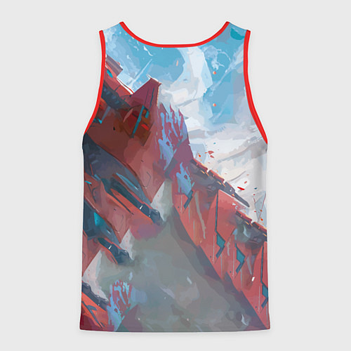 Мужская майка без рукавов Аска Еванеглион / 3D-Красный – фото 2