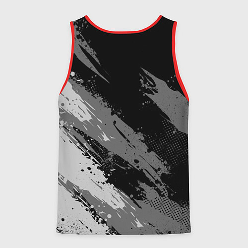 Мужская майка без рукавов Герб РФ - монохромный / 3D-Красный – фото 2