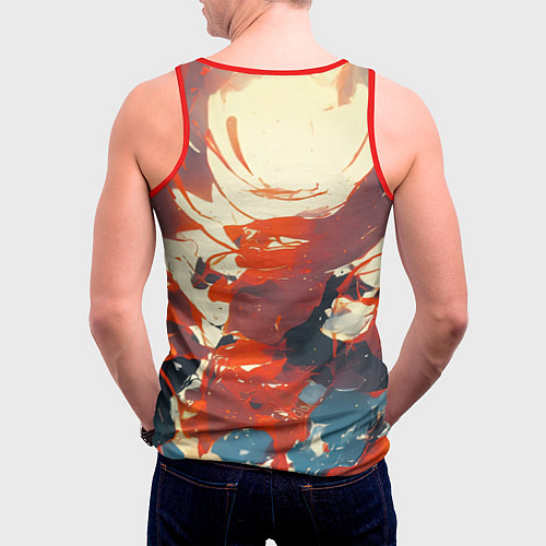 Мужская майка без рукавов Девушка-боец / 3D-Красный – фото 4