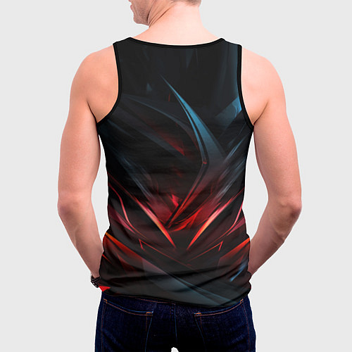 Мужская майка без рукавов Starfield abstract logo / 3D-Черный – фото 4