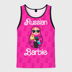 Майка-безрукавка мужская Barbie russian, цвет: 3D-черный