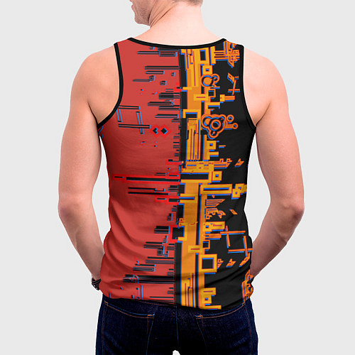 Мужская майка без рукавов Киберпанк - Cyber Bastards / 3D-Черный – фото 4