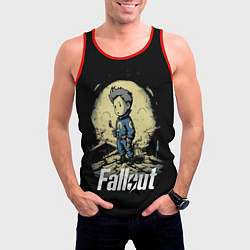 Майка-безрукавка мужская Fallout boy, цвет: 3D-красный — фото 2