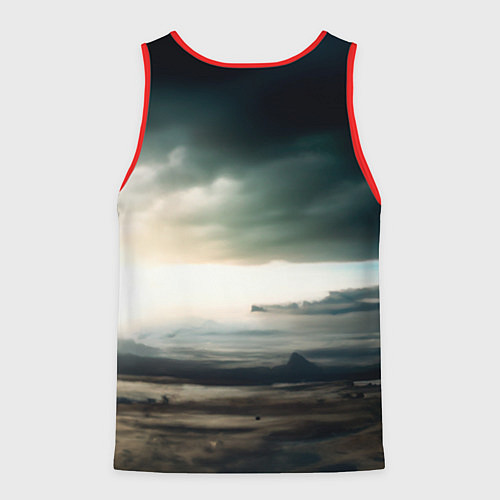 Мужская майка без рукавов Fallout man game / 3D-Красный – фото 2