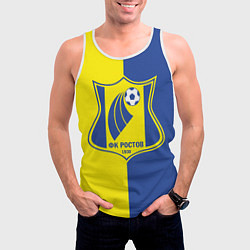 Майка-безрукавка мужская ФК Ростов - жёлто синие, цвет: 3D-белый — фото 2