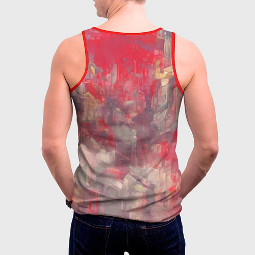 Мужская майка без рукавов Боевая девушка-оператор мехов / 3D-Красный – фото 4
