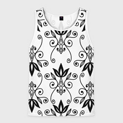 Майка-безрукавка мужская Royal Lily - pattern, цвет: 3D-белый
