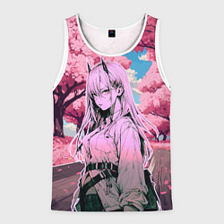 Майка-безрукавка мужская Пауэр - Человек бензопила, цвет: 3D-белый