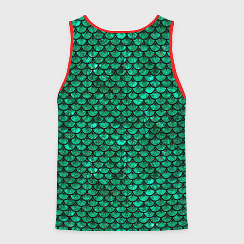 Мужская майка без рукавов Кожа изумрудного дракона / 3D-Красный – фото 2