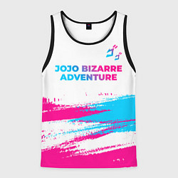 Майка-безрукавка мужская JoJo Bizarre Adventure neon gradient style: символ, цвет: 3D-черный