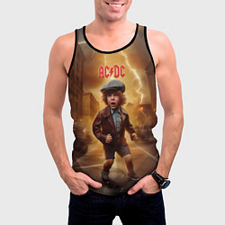 Майка-безрукавка мужская ACDC boy, цвет: 3D-черный — фото 2