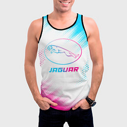 Майка-безрукавка мужская Jaguar neon gradient style, цвет: 3D-черный — фото 2
