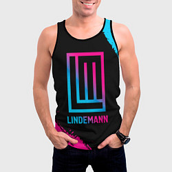 Майка-безрукавка мужская Lindemann - neon gradient, цвет: 3D-черный — фото 2