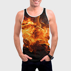 Майка-безрукавка мужская Black fire style, цвет: 3D-белый — фото 2