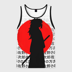 Майка-безрукавка мужская Ёриичи - клинок рассекающий демонов - силуэт, цвет: 3D-черный