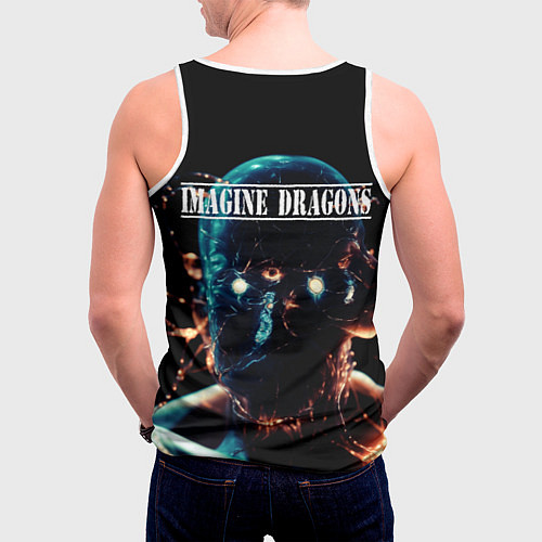 Мужская майка без рукавов Imagine Dragons рок группа / 3D-Белый – фото 4