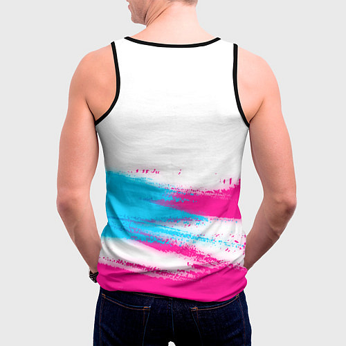 Мужская майка без рукавов Evanescence neon gradient style: символ сверху / 3D-Черный – фото 4