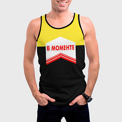Майка-безрукавка мужская В момента - клей, цвет: 3D-черный — фото 2