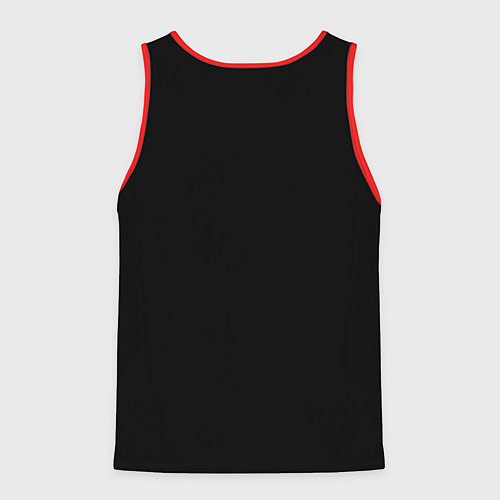 Мужская майка без рукавов Неоновые цветы - японский стиль / 3D-Красный – фото 2