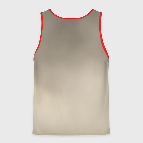 Мужская майка без рукавов Воин в тумане / 3D-Красный – фото 2