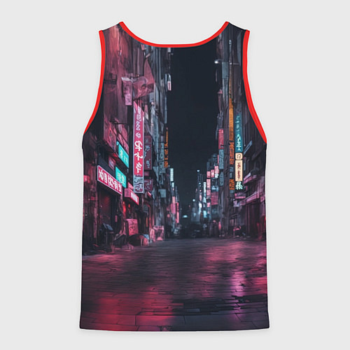 Мужская майка без рукавов Спорткар с граффити / 3D-Красный – фото 2