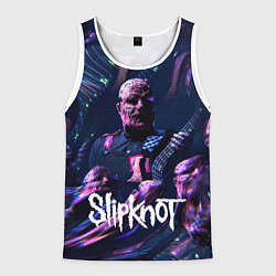 Майка-безрукавка мужская Slipknot: guitar, цвет: 3D-белый