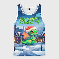 Мужская майка без рукавов Милый дракончик 2024
