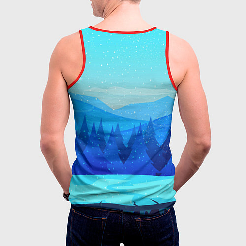 Мужская майка без рукавов Дракон с подарком новый год / 3D-Красный – фото 4