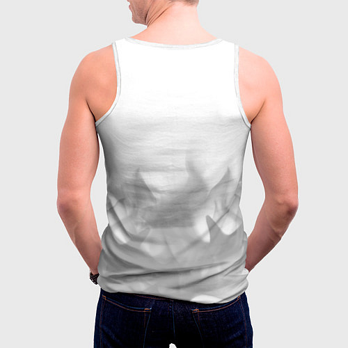 Мужская майка без рукавов Apex Legends glitch на светлом фоне посередине / 3D-Белый – фото 4